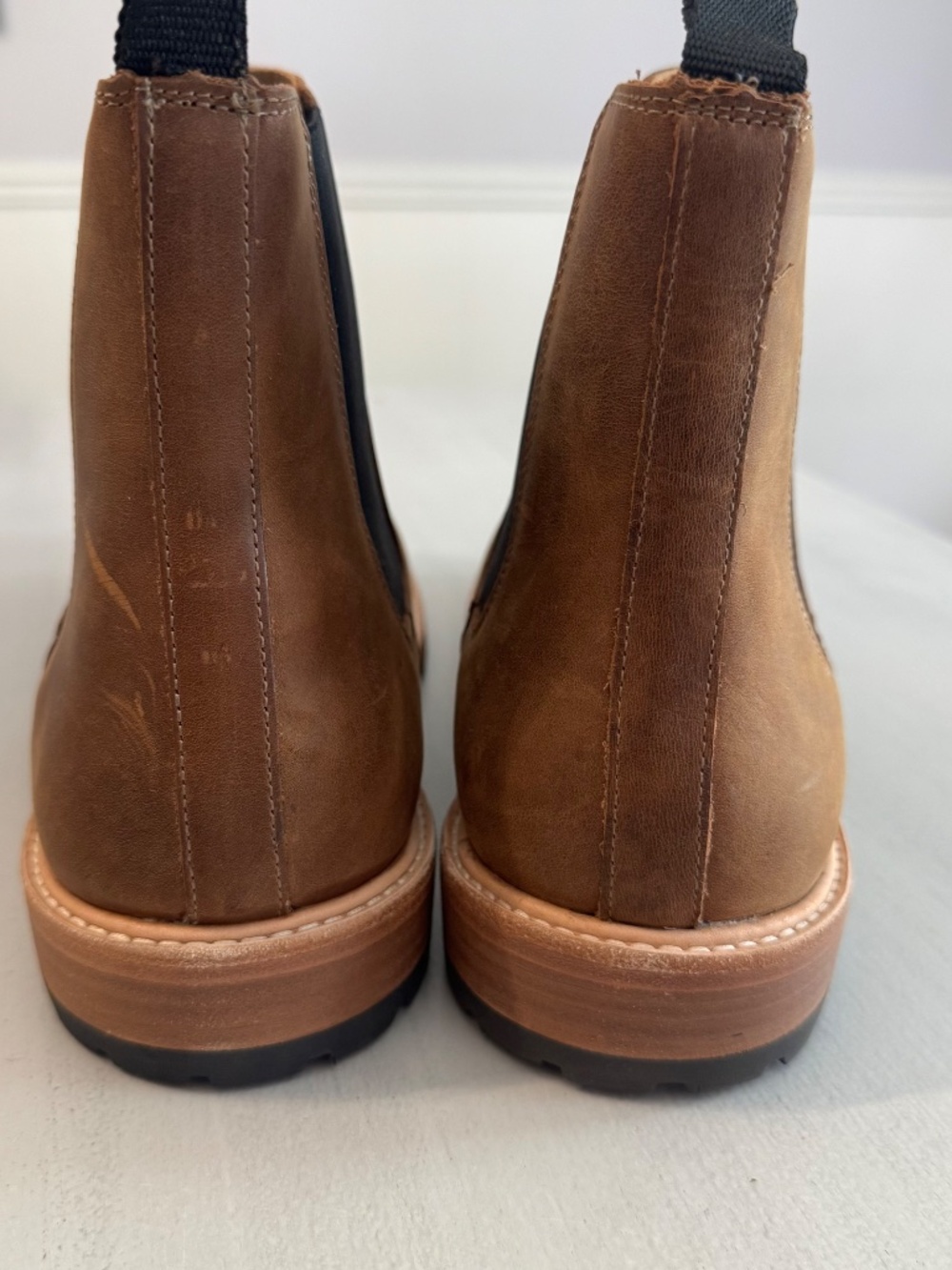 Nisolo Men's Marco Everyday Chelsea Leather Boots in Tobacco Sz 10.5 NIB - Picture 8 of 14